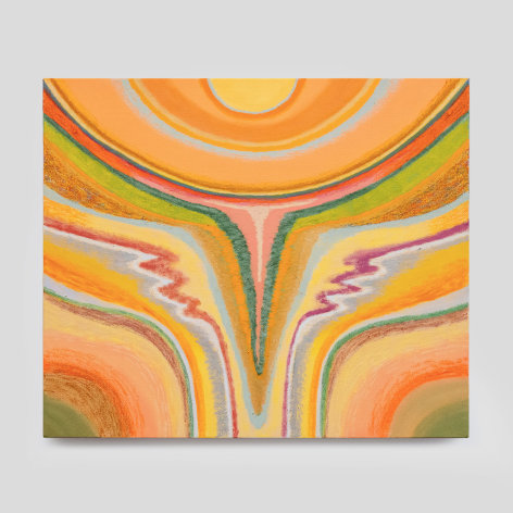 Bruna Massadas Canal #8 , 2025 acrylic and oil stick on canvas 30 x 36 inches