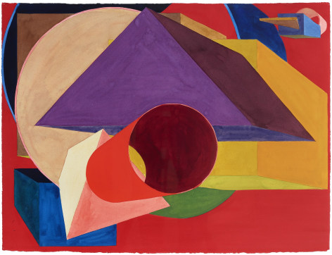 Al Held Hudson 12, 1989 watercolor on paper paper: 22 1/2 x 27 3/4 inches frame: 28 x 35 inches