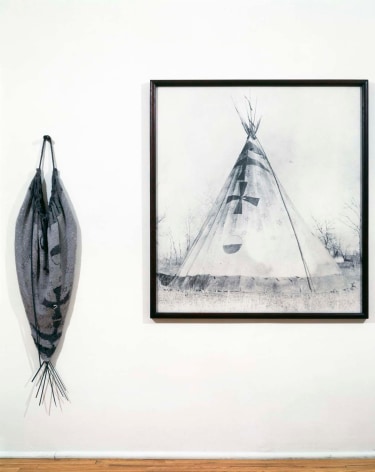 Elaine Reichek Arapaho with Stars, 1991 knitted wool yarn and gelatin silver print 70 x 72 inches