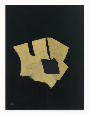 Robert Motherwell Night Music Opus No. 14, 1989 acrylic and pasted papers on canvas mounted on board 33 1/4 x 25 inches