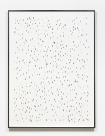Alicja Kwade Rain (90 cm), 2018 Measuring stick on paper 51 1/5 x 37 4/5 x 2 inches
