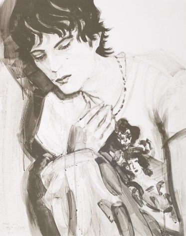 Elizabeth Peyton Tony (Kiss), 2000 signed bottom left front color lithograph 24 x 19 inches 10, Edition of 350