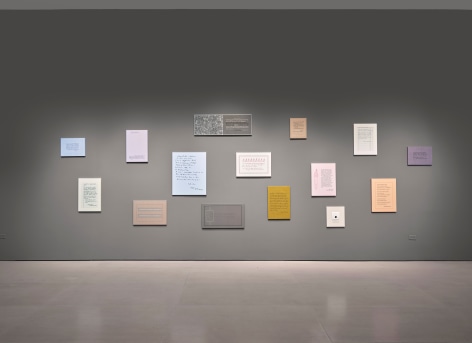 Install view of Between the Needle and the Book, January 18 - March 7, 2020