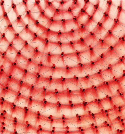 Ross Bleckner Dome (Red), 2017 archival pigment inks on Crane Museo Max 365 gsm fine art paper 37 x 34 inches Edition 9 of 40