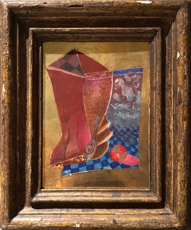 Salle Werner Vaughn Enigma, c. 1979 oil and gold leaf on Masonite panel: 7 3/8 x 5 1/4 inches frame: 9 1/2 x 11 inches