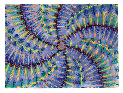 Mara Held Straight Lines 9, 2020 gouache and egg tempera on paper paper: 29 3/4 x 39 7/8 inches frame: 34 7/16 x 44 7/16 inches