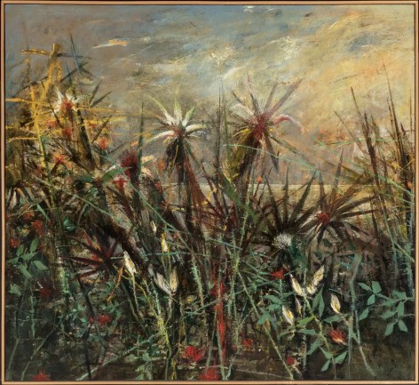 John Alexander Lost Horizons, 1989 signed and titled on verso oil on canvas 77 x 84 inches