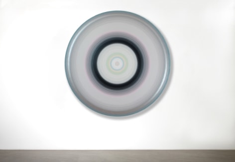Gary Lang WHITECIRCLETWO, 2019 acrylic on canvas 72 inches in diameter