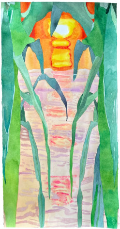 Bradley Kerl not yet titled, 2024 watercolor on paper 30 x 15 &frac14; inches
