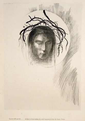 Odilon Redon Le jour enfin para&icirc;t (Day Appears at Last), 1896 lithograph on chine appliqu&eacute; image: 10 1/2 x 6 3/8 inches paper: 22 1/4 x 15 1/4 inches Edition of 50 signed in pencil upper left
