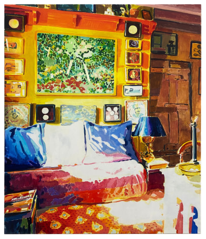 Tim Braden Interior with Trees, 2024 oil on canvas 55 x 47 inches