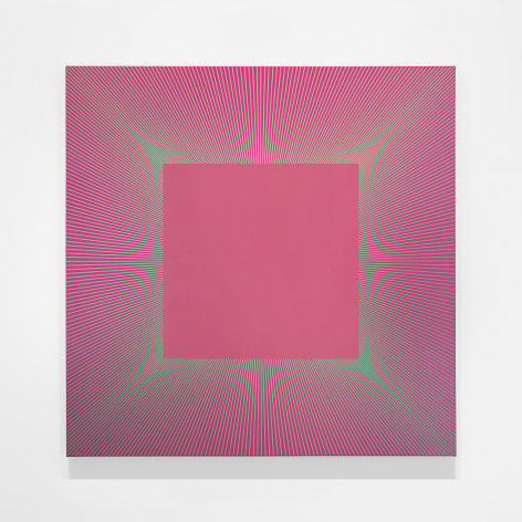 Richard Anuszkiewicz  Light Magenta Square III, 1978 - 2016  acrylic on canvas  48 x 48 inches