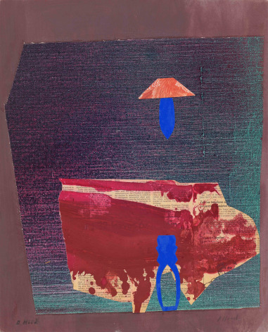 Dorothy Hood  The Oriental Lamp, 1982-1997  collage on mat  20 x 16 inches