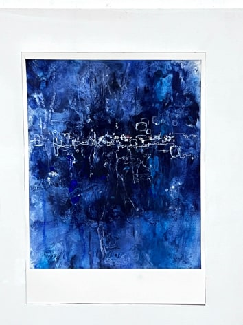 Katsumi Hayakawa Circuit in Blue, 2024 acrylic on arches paper 14 x 10 inches