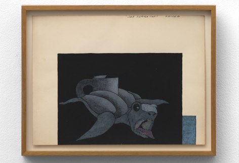 Ken Price Sea Turtle Cup Drawing, 1967 signed and dated upper right gouache and pencil on paper 8 &frac14; x 11 inches