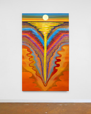 Bruna Massadas Canal # 1, 2025 acrylic and oil stick on canvas 80 x 48 inches