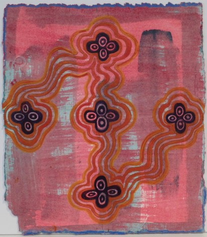 Mara Held  Borgonuovo 2, 2015  egg tempera on paper  9 x 7 3/4 inches