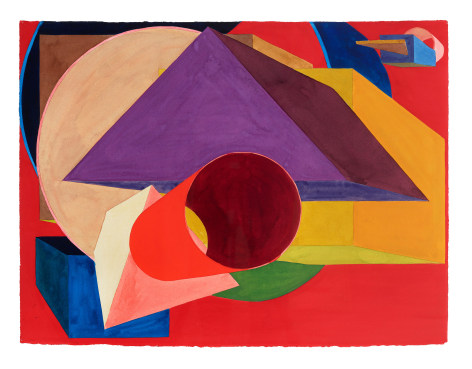 Al Held Hudson 12, 1989 watercolor on paper 22 1/2 x 27 3/4 inches