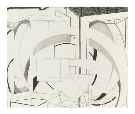 Al Held NN 4, 1980 graphite on paper 20 1/2 x 24 3/4 inches