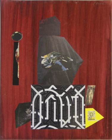 Dorothy Hood Doors, 1982-1997 collage on mat 19 7/8 x 15 7/8 inches
