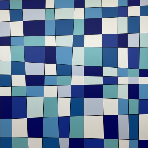 Aaron Parazette New Blue, 2025 acrylic on canvas 45 x 45 inches