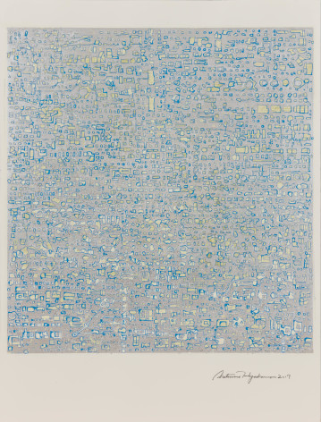 Katsumi Hayakawa SIGN, 2017 watercolor, metallic ink on arches paper 24.02 x 18.11 inches