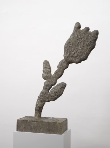 Donald Baechler Single Flower, 2008 bronze object: 42 x 27 x 3 inches base: 5 x 20 x 10 1/2 inches Edition 2 of 8