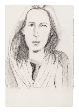 Alex Katz Elise, 2013 charcoal on paper paper: 22 3/4 x 15 1/4 inches frame: 25 x 17 5/8 x 1 3/8 inches