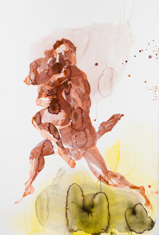 Eric Fischl  Dancer Suite (Red Couple), 2013  pigment print on Somerset paper  paper: 40 x 27 inches  frame: 43 1/2 x 31 inches  Edition of 25  $5,000