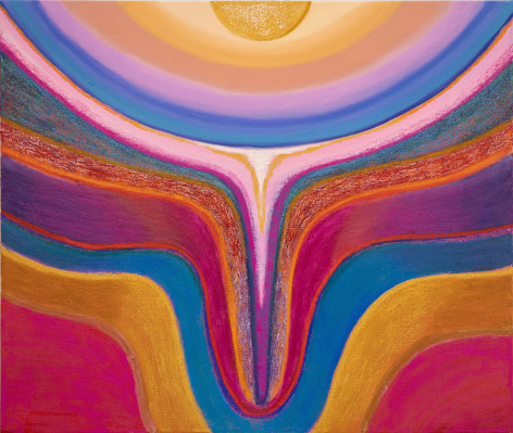 Bruna Massadas Canal #9, 2025 acrylic and oil stick on canvas 30 x 36 inches