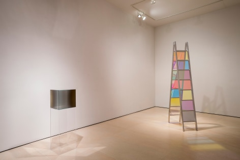 Installation image from Celestial: Larry Bell at McClain Gallery, 2013