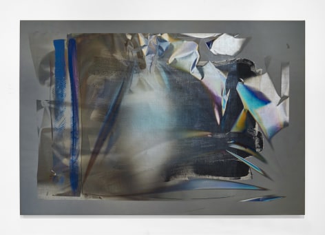 Larry Bell  Ballaire, 1988  oil and mixed media on canvas  38 1/4 x 56 in.