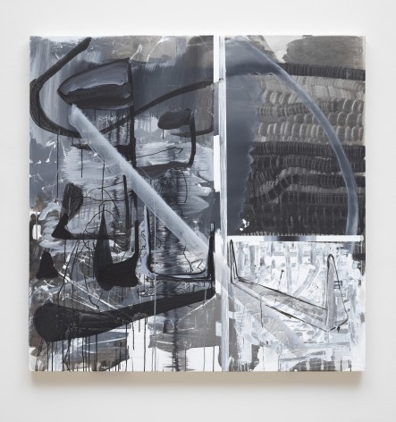 Shane Tolbert Grayscale Space, 2023 acrylic and ink on linen 60 x 60 inches