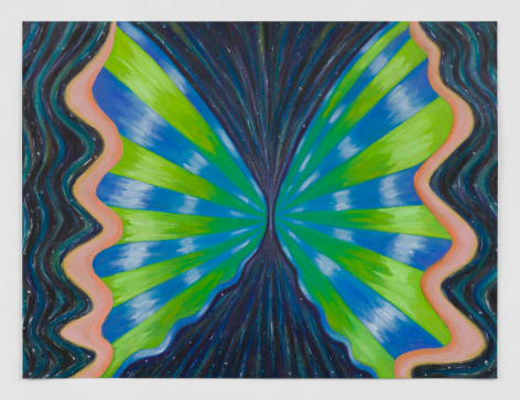 Ping Zheng An Atemporal World, 2020 oil stick on paper paper: 18 x 24 inches frame: 22 3/16 x 28 1/16 x 1 inches