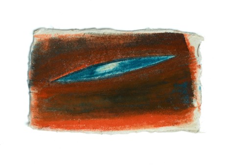 Anne Deleporte  Leapling, 2021  ink on rag paper  2 x 4 inches