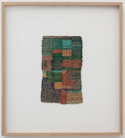 Sheila Hicks Cluny, 2015 cotton, wool, metallic thread object: 9 1/4 x 5 1/2 inches frame: 17 7/8 x 16 1/4 inches
