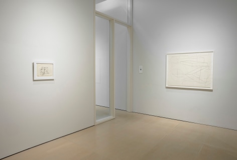 Installation views of &quot;Al Held: Works on Paper, 1960 - 1989,&quot; at McClain Gallery, September 2024. Photos by Tom Dubrock