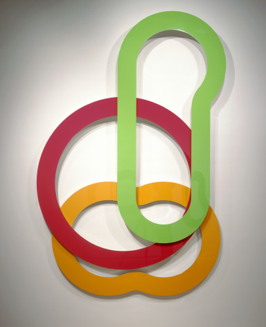 Christian Eckart,  3-Unit Superimposed Circuit Painting, 2006,  acrylic urethane on 1/2 inch aluminum plate,  114 x 75 inches