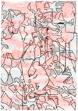 Bo Joseph  Adulation on the Outskirts, 2020 oil pastel, acrylic and tempera on joined paper paper: 59 5/8 x 42 inches frame: 64 5/8 x 47 3/8 inches