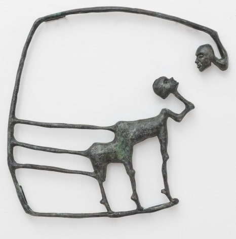 Helen Evans Ramsaran  Visions Growing in Boxes, 1979 bronze 16 x 17 x 1/2 inches