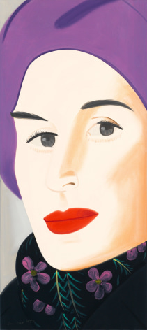Alex Katz  Purple Hat (Ada), 2017  archival pigment inks on Crane Museo Max 365 gsm paper  46 x 21 inches  Edition of 125