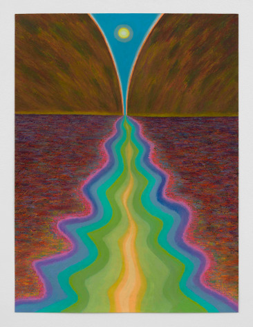 Ping Zheng A Mystical Place, 2022 oil stick on paper paper: 24 x 18 inches frame: 28 1/16 x 22 3/16 x 1 inches