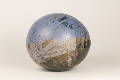Toshiko Takaezu Untitled (Moon) , ca. 1990s glazed stoneware (with rattle) 7 x 8 x 8 inches
