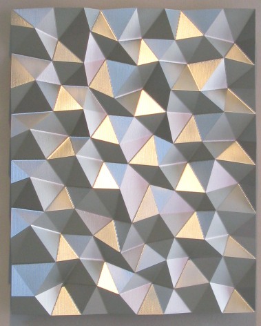 Christian Eckart,  Hexagonal Perturbation, 2011,  CNC machined billet aluminum with extreme-effect acrylic urethane,  31 x 22 x 3 1/2 inches