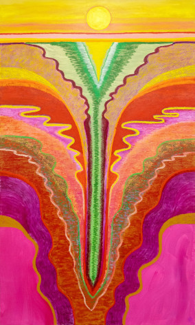 Bruna Massadas Canal # 3, 2025 acrylic and oil stick on canvas 80 x 48 inches