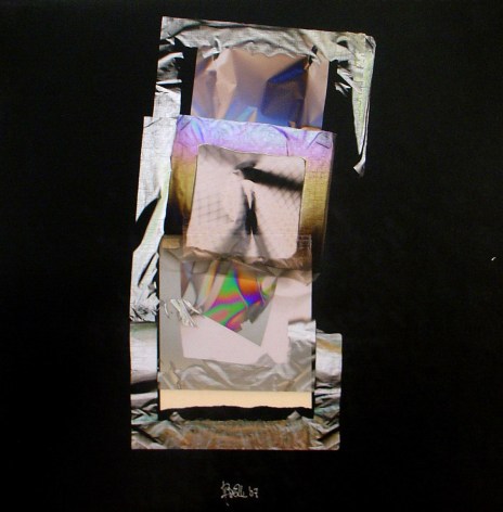 Larry Bell  AAAAA #41 , 2007 (1/29/07)  mixed media on paper  44 x 44 x 2 inches