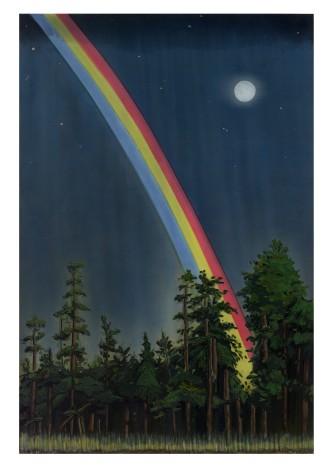 Kent Dorn Night Rainbow, 2014 acrylic and oil on canvas over panel 72 x 48 inches