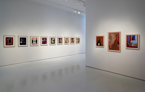 DOROTHY HOOD, COLLAGES, Installation view, McClain Gallery, June 2020