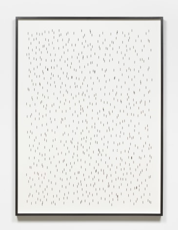 Alicja Kwade Rain (80 cm), 2018 Measuring stick on paper 51 1/5 x 37 4/5 x 2 inches