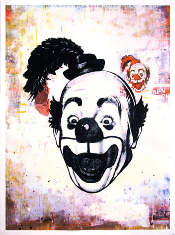 Ford Beckman Clown Portraits (Clown Portrait with Steak over Captain Crunch), 1994 serigraph 58 1/2 x 42 1/2 inches (FBk-40)
